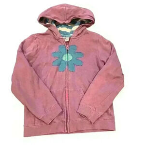 Hanna Andersson Flower Full Zip Jacket Size 130 7-8 School Casual Lightweight